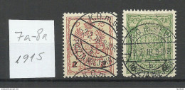 POLEN Poland 1915 Stadtpost Warschau Michel 7 - 8 A O - Used Stamps