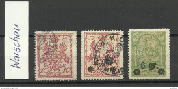 POLEN Poland 1915/1916 Stadtpost Warschau Michel 2 & 9 - 10 NB! Incl. Faults!! - Used Stamps