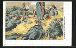 Künstler-AK Morgens Im Massenquartier  - Guerre 1914-18