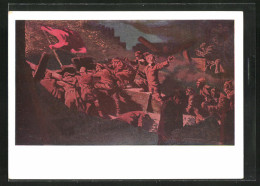 Künstler-AK Barrikade Im Jahre 1905, Kämpfe Während Der Russischen Revolution  - Ereignisse