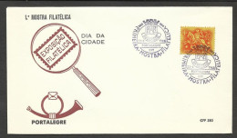Portugal Cachet Commemoratif Expo Philatelique Portalegre 1969 Philatelic Expo Event Postmark - Maschinenstempel (Werbestempel)