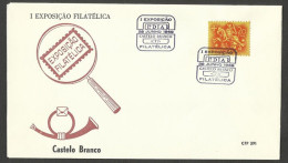 Portugal Cachet Commemoratif Expo Philatelique Castelo Branco 1969 Philatelic Expo Event Postmark - Postembleem & Poststempel