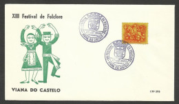 Portugal Cachet Commémoratif Danse Folklorique 1969 Meadela Viana Do Castelo Event Postmark Folk Dance - Postal Logo & Postmarks