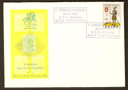 Guinée Portugaise Bissau Cachet Commémoratif Expo Philatelique 1969 Portuguese Guinea Event Postmark Philatelic Expo - Guinea Portoghese