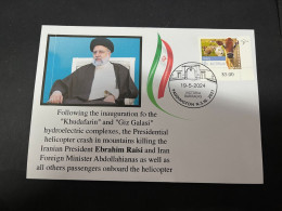 21-5-2024 (5 Z 42) Following A Dam Opening, Iran President Ibrahim Raisi Died In A Helicopter Crash (with OZ Stamp) - Irán