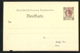 AK Hamburg, Briefkarte Briefbeförderung Hammonia, 2 Pfg.  - Briefmarken (Abbildungen)