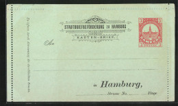 AK Briefkarte Private Stadtpost, Stadtbriefbeförderung Zu Hamburg, 3 Pfg.  - Timbres (représentations)