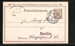 AK Packetfahrkarte Private Stadtpost Berlin, 2 Pfg.  - Timbres (représentations)