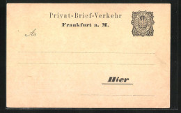 AK Briefkarte Privat-Brief-Verkehr, Private Stadtpost, 2 Pfg., Frankfurt A. M.  - Timbres (représentations)