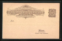 AK Correspondenzkarte Privat-Briefverkehr, Private Stadtpost, 2, Pfg., Frankfurt A. M.  - Briefmarken (Abbildungen)