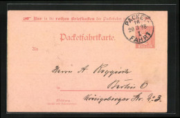 AK Packetfahrtkarte, Private Stadtpost, 2 Pfg., Berlin  - Briefmarken (Abbildungen)