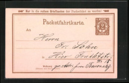 AK Berlin, Packetfahrtkarte, Private Stadtpost, 2 Pfg.  - Briefmarken (Abbildungen)