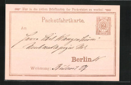 AK Packetfahrtkarte, Private Stadtpost Berlin, 2 Pfg.  - Sellos (representaciones)