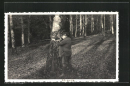 Foto-AK Jäger Mit Gewehr Im Wald  - Hunting