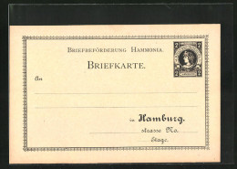 AK Private Stadtpost Hammonia Hamburg, Briefkarte, 2 Pfg.  - Sellos (representaciones)