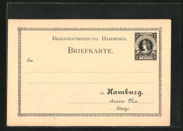 AK Briefkarte Private Stadtpost Hammonia Hamburg, 2 Pf.  - Briefmarken (Abbildungen)