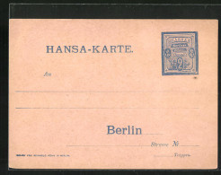 AK Berlin, Private Stadtpost Hansa Verkehrs Anstalt, 2 Pf.  - Sellos (representaciones)