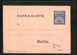 AK Berlin, Private Stadtpost Hansa Verkehrs Anstalt, 2 Pf.  - Sellos (representaciones)