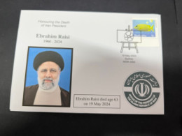 21-5-2024 (5 Z 42) Death Of Iran President Ibrahim Raisi In A Helicopter Crash (OZ Stamp) - Irán