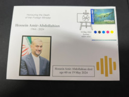21-5-2024 (5 Z 42) Death Of Iran Foreign Minister Hossein Amir-Abdollahian In A Helicopter Crash (OZ Stamp) - Irán