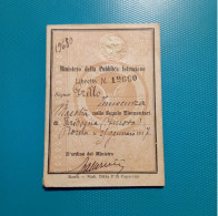 Libretto Ministero Della Pubblica Istruzione - Documentos Históricos