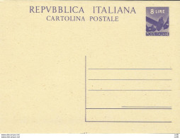 C.P. Lire 8 "Democratica" N. C 134 - Nuova - Entero Postal