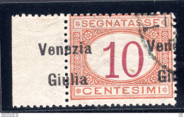 Segnatasse Cent. 10 Soprastampa In Parte Impressa Sul Margine - Lokale/autonome Uitgaven