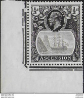 1924 Ascension ½d. Cleft Rock 1v. Corner MNH SG N. 10c - Other & Unclassified