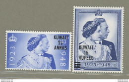 1948 Kuwait - Stanley Gibbons - Royal Silver Wedding N. 74 + 75 - MNH** - Altri & Non Classificati