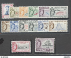 1957 Turks E Caicos Islands - Stanley Gibbons N. 237/50 - Effige Di Elisabetta II,14 Valori MNH** - Other & Unclassified