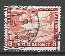 GERMANIA REICH TERZO REICH 1933 OPERE MUSICALI DI WAGNER UNIF.474A  USATO VF DENTELLATO 14 - Gebruikt