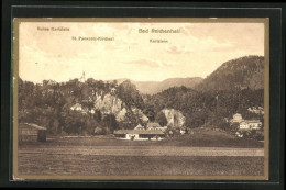 AK Bad Reichenhall, Ortspartie Mit Ruine Karlstein, St. Pankratz-Kircher & Karlstein  - Bad Reichenhall