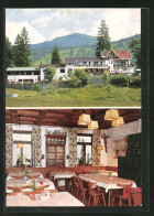 AK Oberammergau, Hotel Friedenshöhe, Aussen- Und Innenansicht  - Oberammergau