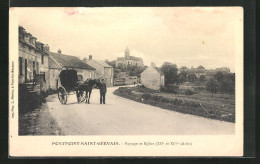CPA Pontpoint-saint-Gervais, Paysage Et Eglise  - Other & Unclassified