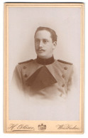 Fotografie H. Gläser, Wiesbaden, Taunustr. 19, Portrait Jäger In Uniform Mit Moustache  - Berufe