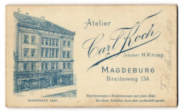 Fotografie Carl Koch, Magdeburg, Breiteweg 134, Ansicht Magdeburg, Fasade Des Ateliersgebäudes  - Lieux