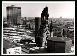 Fotografie Unbekannter Fotograf, Ansicht Berlin, Breitscheidplatz Mit Gedächtniskiche & Europa-Center 1965  - Lieux