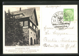 AK Ratibor, Schles. Landes-Verbandstag Der Philatelisten 1937, Oberschlesierbaude Auf Der Bischofkoppe Bei Neustadt  - Schlesien