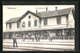 AK Gyekenyes, Vasutallomas, Bahnhof  - Hungría