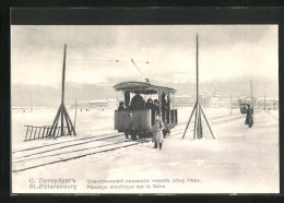 AK St-Pétersbourg, Passage électrique Sur La Néva, Strassenbahn  - Russland