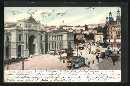 AK Zürich, Strassenbahnen Am Bahnhofsplatz  - Tram