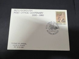 21-5-2024 (5 Z 44) Australia FDC - 1 Cover - Peterborough Post Office Centenary 1980 (kangaroo) - Posta