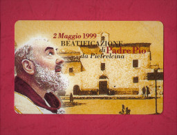 Italia Rep.- Italy- New, Nuova. Prepaid Phone Cards, TELECOM, BEATIFICAZIONE DI PADRE PIO, Ed. Publicenter- - Públicas Ordinarias