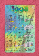 Singapore- 1998 Calendar- Singapore Telecom. Used Phone Card By 5 Dollars. - Singapour