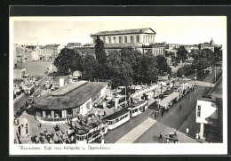 AK Hannover, Café Am Kröpcke Und Opernhaus, Strassenbahn  - Strassenbahnen