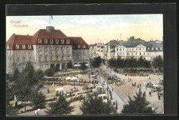 AK Kassel, Königsplatz Mit Strassenbahn  - Strassenbahnen