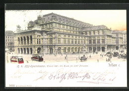 AK Wien, K. K. Hof-Operntheater Und Strassenbahn  - Strassenbahnen