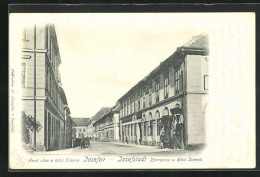 AK Josefstadt / Josefov / Jaromer, Pfarrgasse Und Hotel Srámek  - Tchéquie