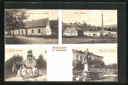 AK Markausch /Böhmen, Gasthaus Von Julius Haase, Mech. Weberei  - República Checa