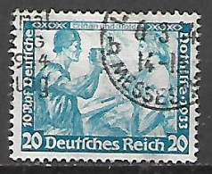 GERMANIA REICH TERZO REICH 1933 OPERE MUSICALI DI WAGNER UNIF.476 USATO VF  DENT. 14 - Oblitérés